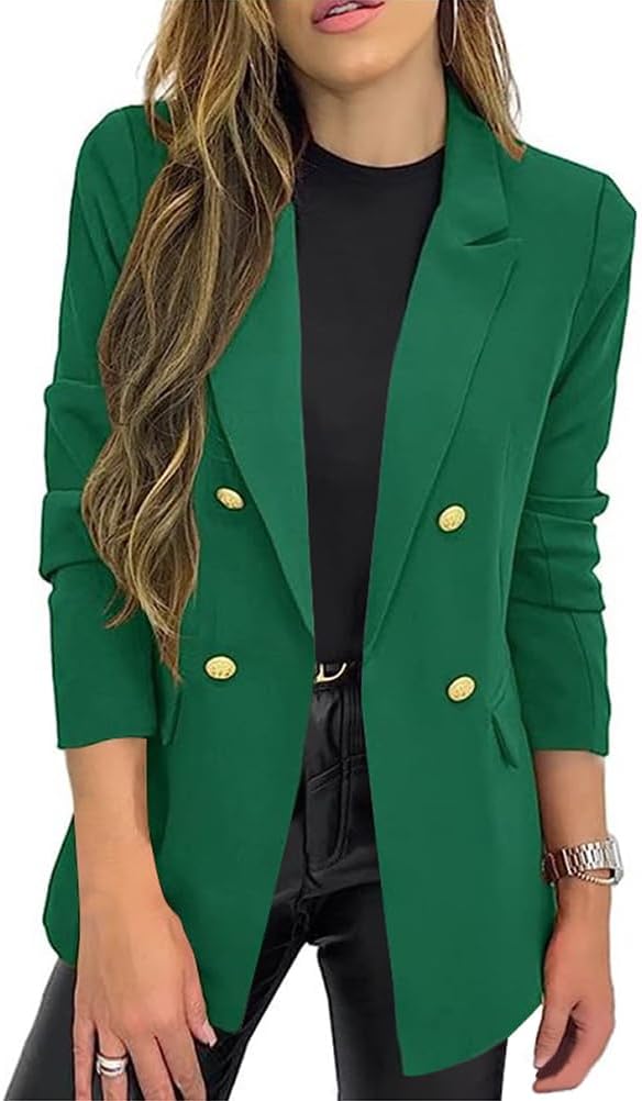 Veste Blazer Femme Chic Et élégant à Col Rabattu Veste De Costume Manches Longues Business Slim Fit Couleur Unie Décontracté Veste De Travail Cardigan Bureau Affaires Ol Veste De Tailleur De Soiree