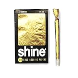 Shine 24k Gold Rolling Papers - Papel de Fumar -Paquete de 1 Hoja Dorada de Liar Tabaco - Tamaño Grande Ultra Fino de Cañamo regular - Alta Calidad
