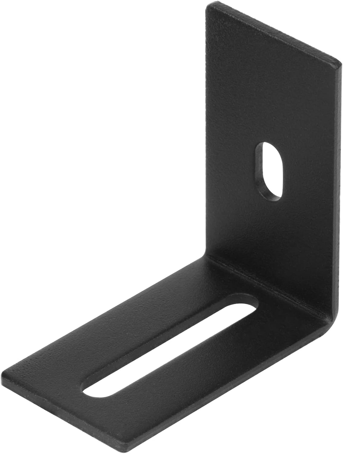 10 Pack 2-3/4" x 2-3/4" Black Adjustable L Bracket with Slot, Right Angle Corner Braces for Wood, Fits 5/16" Bolt