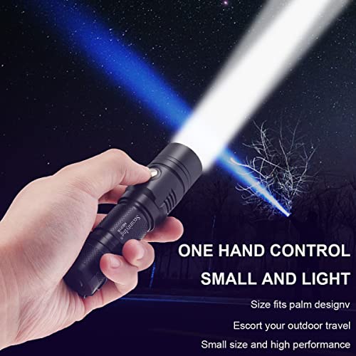 Securitying Usb Rechargeable Flashlight, 1060 Lumens 7 Modes Waterproof Compact Edc Torch With Micro-Usb Cable, Powered By Cr123A Battery(Battery Not Included) #TOP7