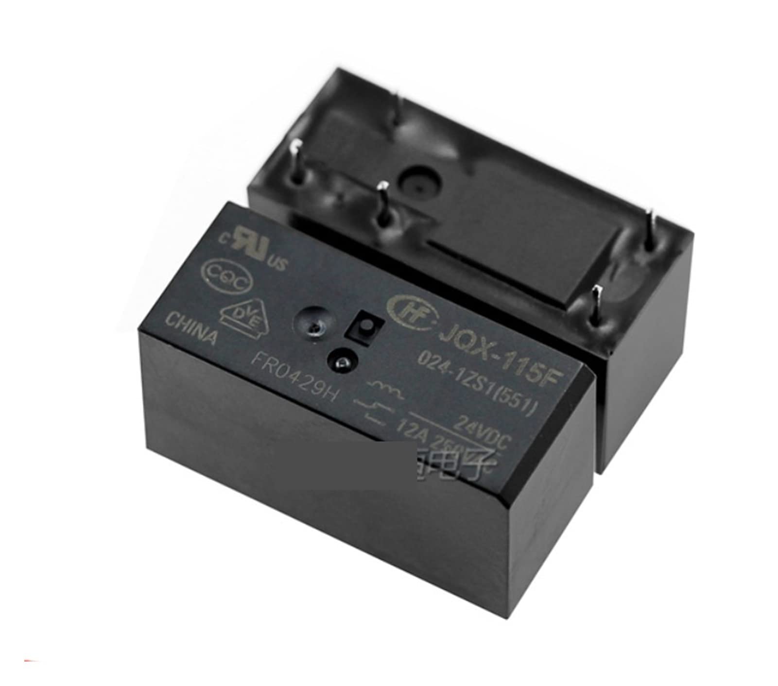 AQHYEBNSR Relay 10pcs HF115F-024-1ZS1 JQX-115F-024-1ZS1 JQX-115F 024-1ZS1 5PIN 12A 250VAC
