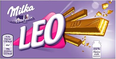 Milka Leo - 4 Fingers chocolade - 32 pakjes - 33 g per pak - Melkchocolade - Knapperige lekkernij - 100%...