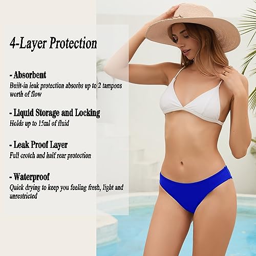 Image of Leoparts Period Swimwear Leakproof Bikini Bottoms Low Rise Swimuit Bottom Briefs for Teen Girls Women