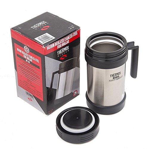 THERMOS JMF-500 BK Stainless Steel Vacuum Insulated Mug with lid removed