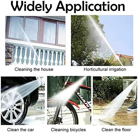 Cordless Pressure Cleaner Portable Adjustable Speed Pressure Washer Lightweight Cordless Car Washer with 4.0 Ah Battery Foam Generator Nozzle Water Pump 5M Hose
