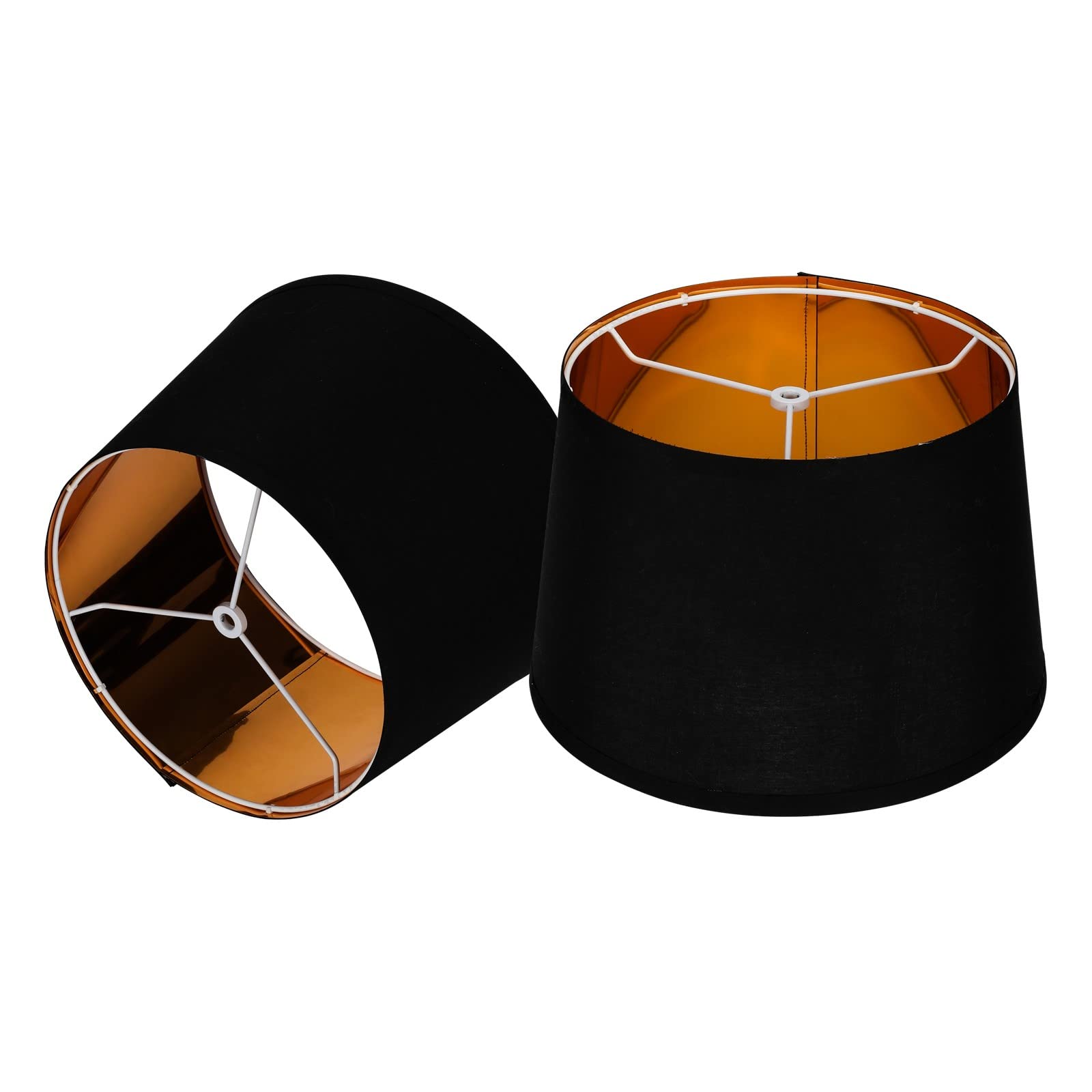 Buy Ubisin 2 pack Lamp Shades 11.8 inch diameter Flaxen Black and Gold Lamp shade,Black Bedside