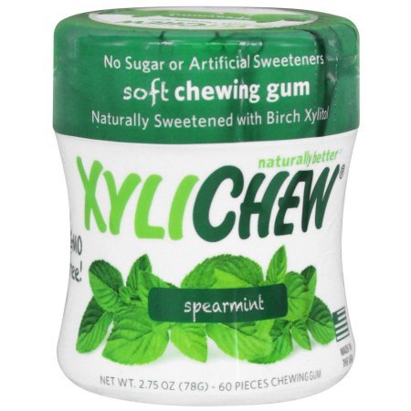 Xylichew1518075 Chewing Gum Sugar Free Spearmint 60 Piece Jar Case of 4