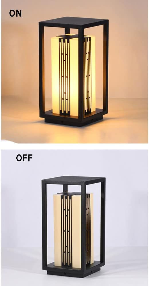 Landscape Floor Lamp Modern Outdoor Lantern Waterproof IP54 Outdoor Light Column with Base Mount Pillar Decorative Patio Lighting