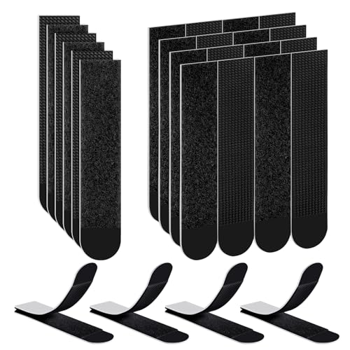 Ainiv Bandes de Suspension pour Photos, 15 Paires (30 Bandes), Accroche Tableau sans Percer, Fixation Murale Bandes de Suspension, pour Cardres, Posters et Décoration Sans Dommage (Grand/Noir)