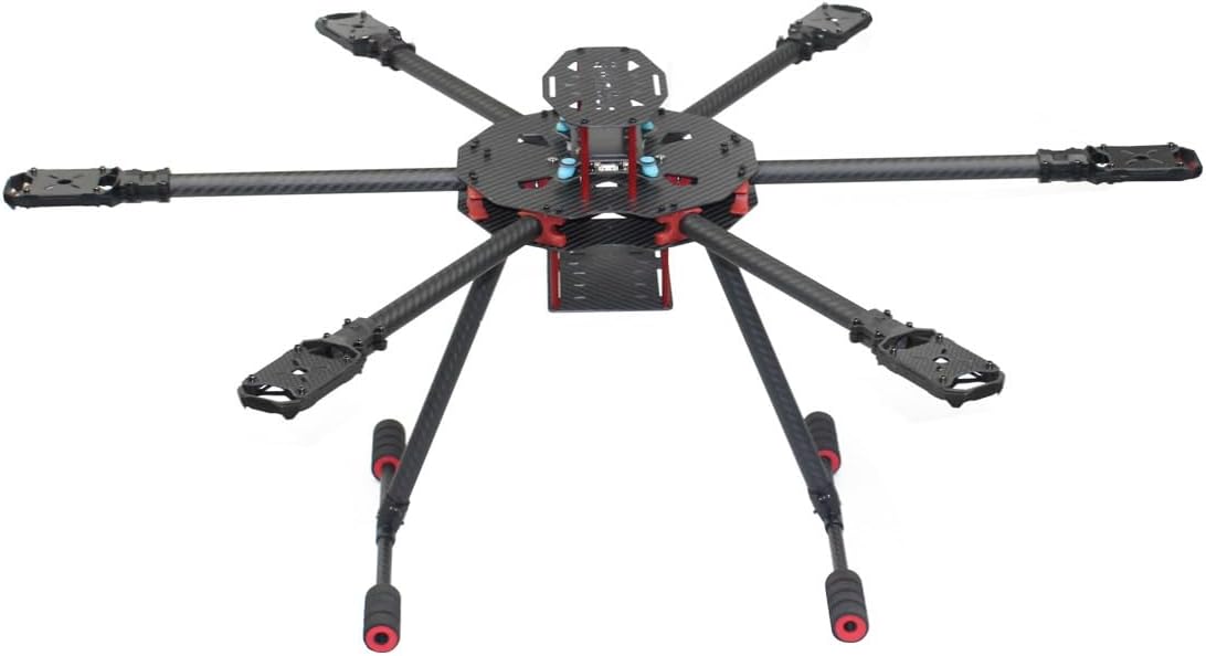 QWinOut Q705 Six-axls Folding Arm Hexacopter Aircraft Frame Kit 705MM 6-Axls Airframe with Landing Gear Skid for DIY Drone