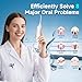 Imagen de RUMFFLYE Irrigador Dental Portátil Irrigador Bucal Inalámbrico Profesional Water Flosser 12 Modos 5 Boquillas Irrigador eléctrico oral IPX7 Impermeable 300ML Recargable Para Casa y de Viaje
