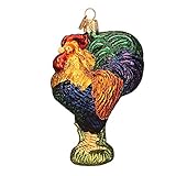 Old World Christmas Heirloom Rooster Glass Blown Ornament