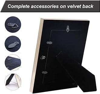 Meetart 5x7 3 Pack Mirror Photo Frames Sets for Wall Pictures Decor or Table Stand