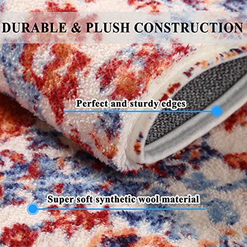 Golley Bohemian Washable Distressed Area Rug - 2'X3' Small Rug,Non-Slip, Washable & Soft Low-Pile Area Rug For High Traffic Areas - For Indoor Doormats, Entryways, Kitchens & Bathrooms. #TOP2