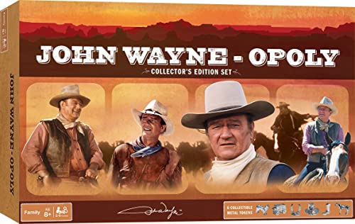 MasterPieces Opoly Board Games - John Wayne Opoly - Officially Licensed Board Games For Adults, Kids, & Family