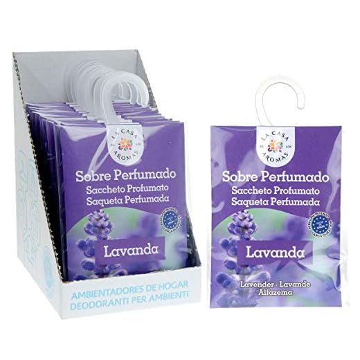 Set de 12 Sobres Perfumados, Bolsitas Aromáticas de Lavanda, Saquitos para el Armario, Cajón, Ropa de Bebé, Zapatero, Maleta