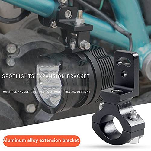 Supports De Phare Universels Pour Moto - 2 Pièces, Pour Tubes De Guidon 20-22 Mm - En Alliage D'aluminium Noir - 7