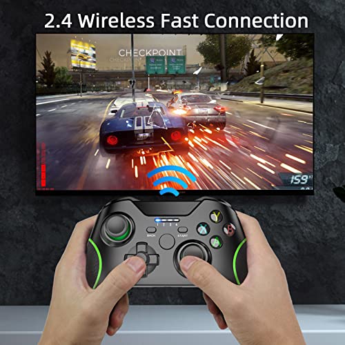 Zfy Wireless Controller For Xbox One, With Xbox One 2.4Ghz Gamepad Joystick Wireless Controller Compatible With Xbox/Ps3/Windows 7/8/10 (Premium Black) #TOP4