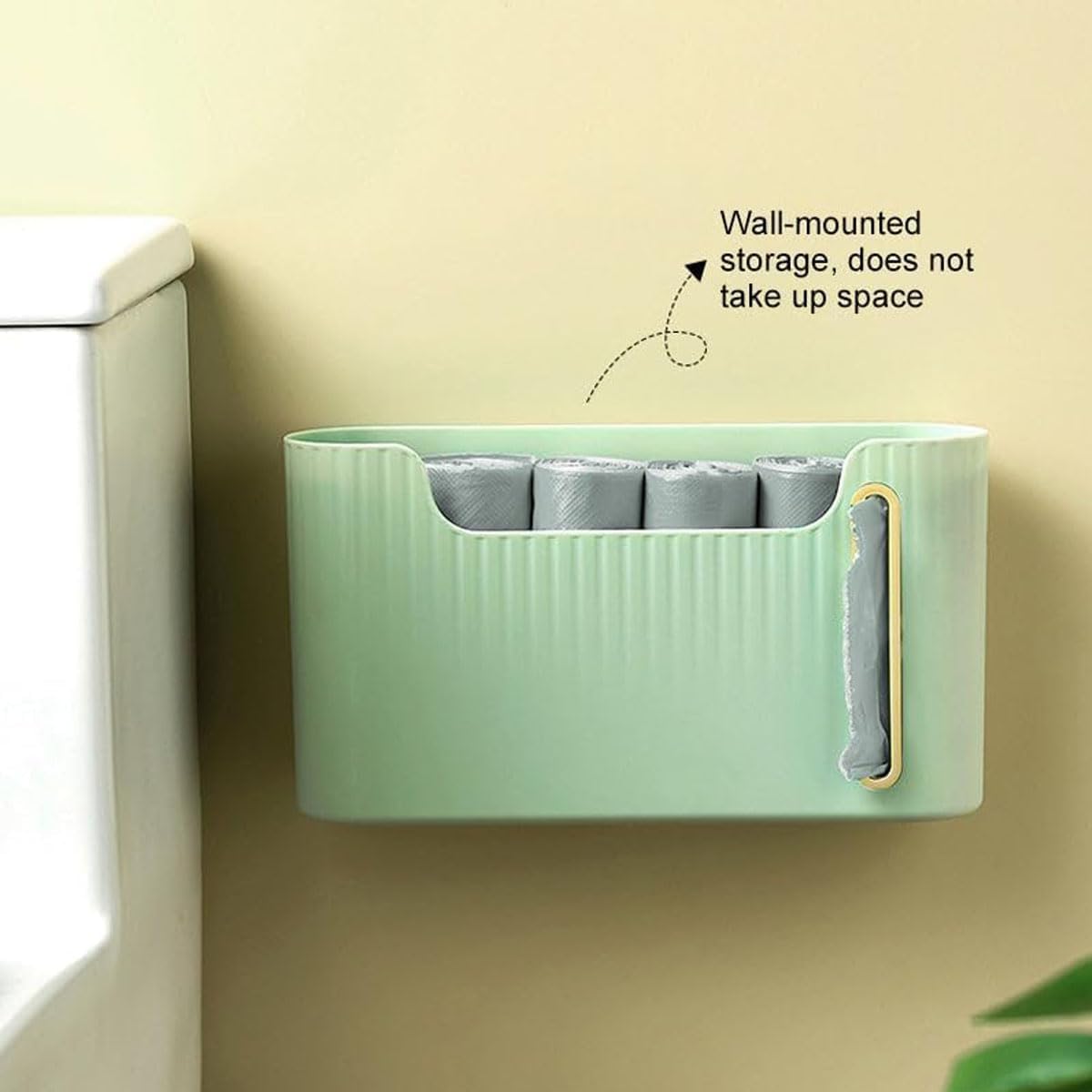 Organizador de Bolsas de Basura montado en la Pared, dispensador de Bolsas de Basura, Caja de Almacenamiento de Bolsas de Basura montada en la Pared para Bolsas de plástico, Caja de almacena