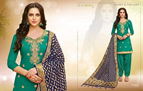 Women's Wear Heavy Chaderi slik Punjabi Shalwar Kameez Patiyala Suits Indian Pakistani Fancy Dress