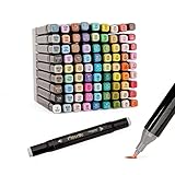 🖌️[Tinta de secado rápido y alta calidad] El juego de rotuladores artísticos viene con 1 licuadora incolora (tamaño 0) basada en un juego de 80 colores. La tinta es jugosa pero se seca rápido. Tiene un color brillante y no se desvanece fácilmente después de colorear. Fácil de mezclar y sin puntos de ruptura. La forma de barril cuadrado evita que se caiga del escritorio y es cómodo y conveniente para sostener y dibujar.