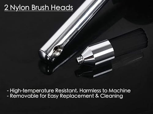 Espresso Brush, Espresso Machine Cleaning Kit, Steam Wand Cleaner, High Pressure Steam Wand Coffee Descaling Kit With Anti Scalding Handle, 2 Brush Heads For Coffee Maker Cleaning Tool #TOP1