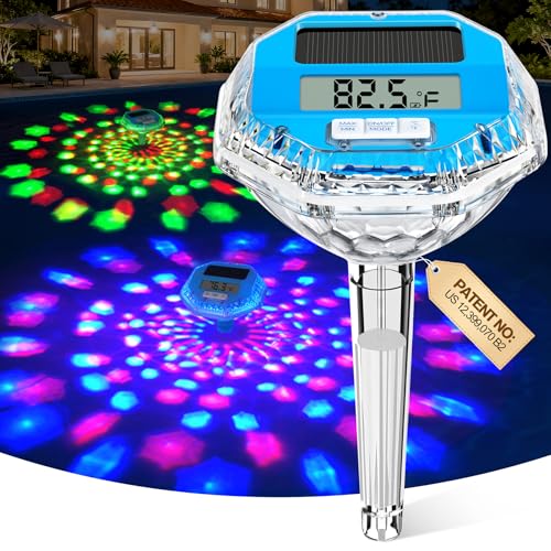 LuxBlue Solar Pool Thermometer with LCD & Light Show