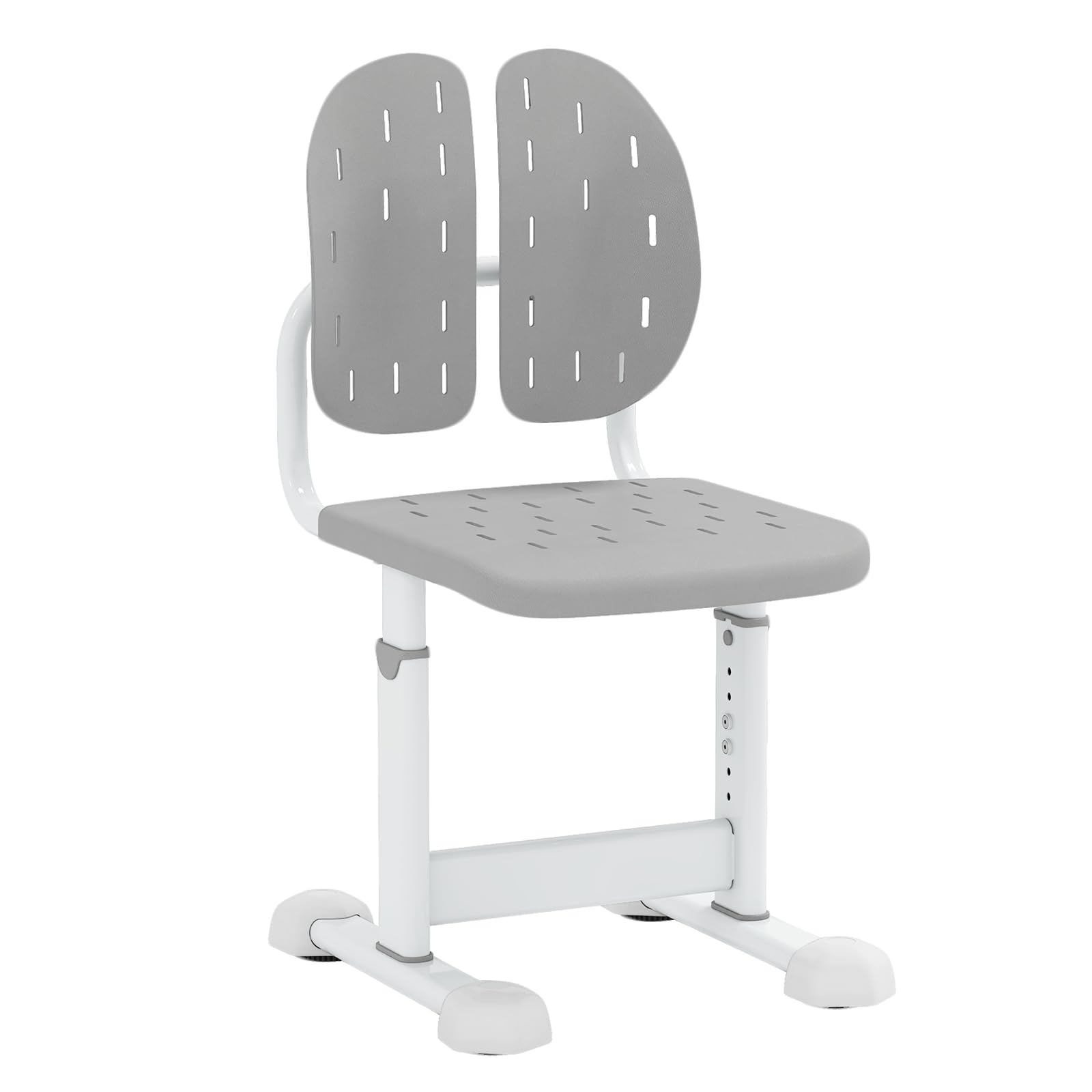 Costzon Kids Desk Chair, Height-Adjustable Study Chair w/Breathable Seat, Double Back Support &amp; Heavy Duty Metal Frame for 3+ Years Old Students Boys &amp; Girls (Gray)