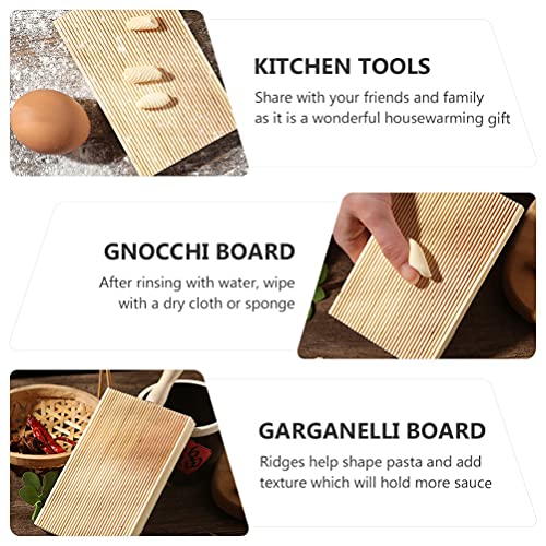 Cabilock 1 máquina de fazer massa, máquina de madeira Gnocchi para casa Garganelli Board (Cáqui)