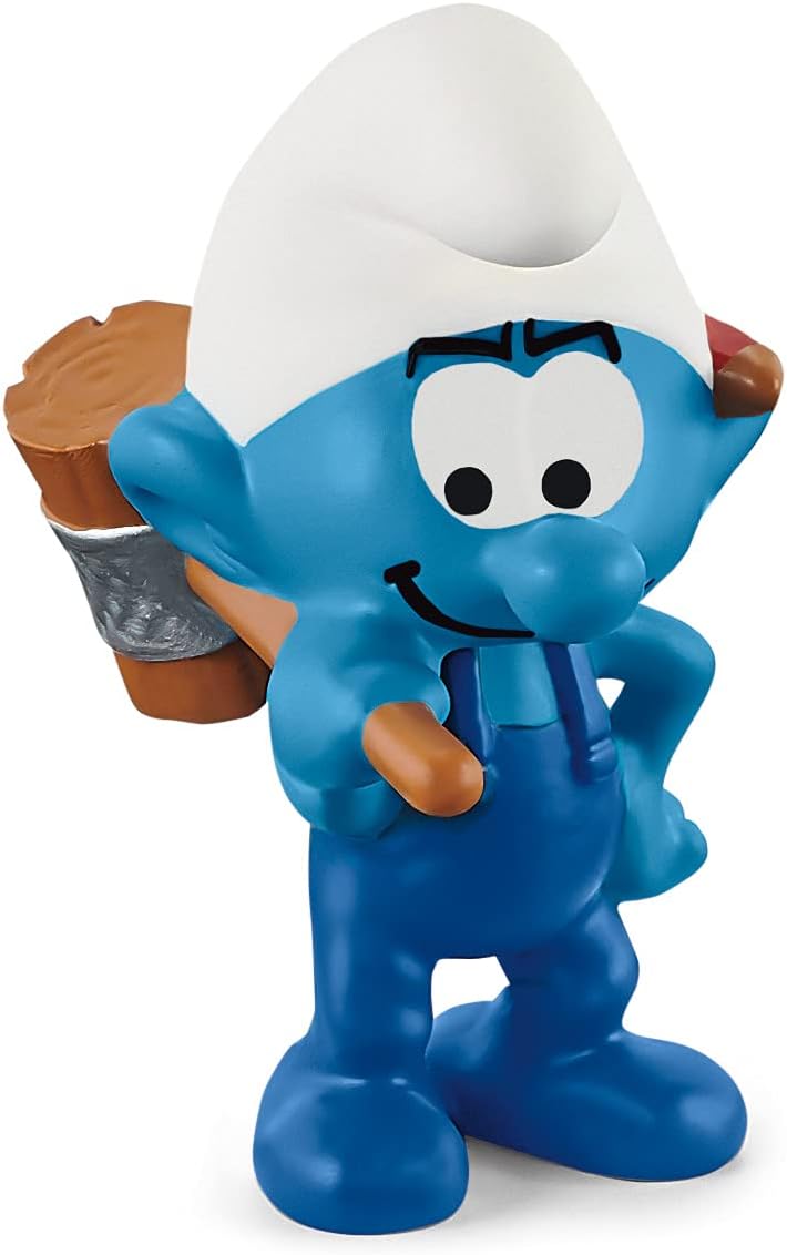 SCHLEICH 20832 Handy Smurf Pre School Smurfs Toy Figurine for children aged 3+