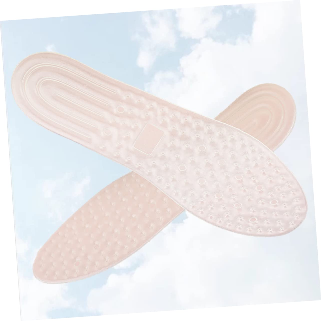 COOLHIYA 1 Pair Breathable Foot Pad Shoe Inserts Shoe Heel Pad Cushions Insoles Orthotic High Arch Support Sports Insole TPU Insole Absorbing Shoes Pads Shoe Insole Stress White