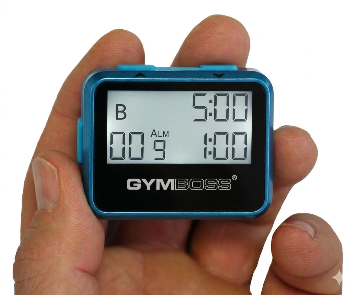 Gymboss Intervallzeitgeber Und Stoppuhr TÜRKIS/BLAU METALLIC-Hochglanz