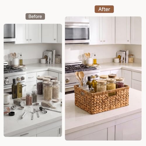 Image of StorageWorks Decorative Baskets, Large Wicker Baskets for Organizing