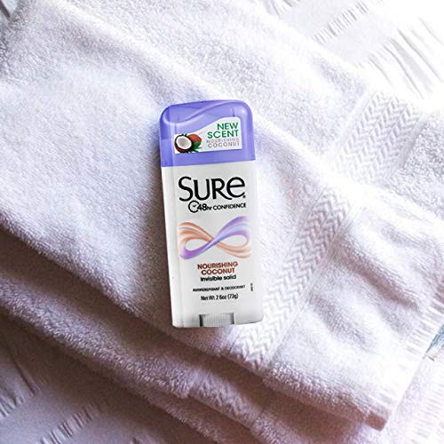 Sure Invisible Antiperspirant + Deodorant, Coconut 2.6 Ounce