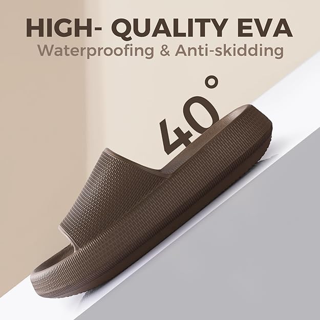 Image of Leevar Cloud Slides for Women and Men - Soft, Comfy, Relax Cloud Slippers, Thick Sole, Non-slip Slides for Men, Easy to Clean, Shower, Swimming, Beach, Indoor and Outdoor Slides for Men