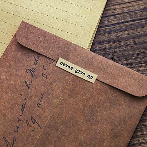 32 Sheet Quote Stickers For Journaling- Vintage Scrapbooking Supplies Kit For Adults, Small Talk Stickers Phrase Word Notebook Diy For Art Junk Journal Planners Collage Album Aesthetic Embellishment (Brown) #TOP5