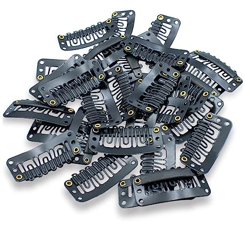 30 Presilhas Tic Tac para Aplicação de Alongamento, Apliques, Perucas, Próteses e Mega Hair