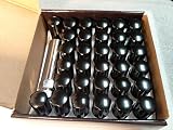 AccuWheel LNS-09160B8 Small Diameter Acorn Spline Drive Black Lug Nuts with Key (9/16" Thread Size)