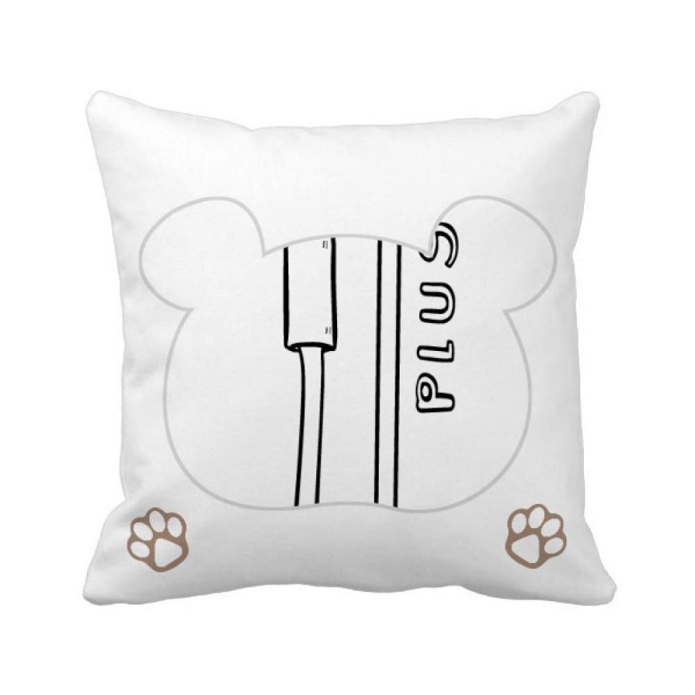Housse de coussin ours écouteurs pour écouter de la musique sans douleur