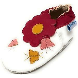 MiniFeet Mooie Zachte Leren Babyschoentjes – Peuterschoentjes – Schoentjes voor Meisjes – Schoentjes voor Jongens – 0-6…