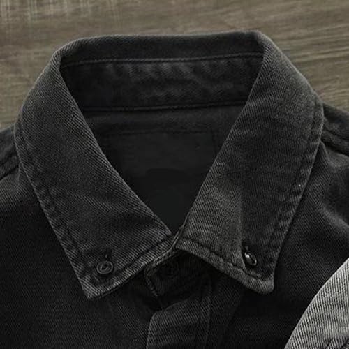 Camisas de mezclilla suaves de manga larga con botones reforzados para exterior 5
