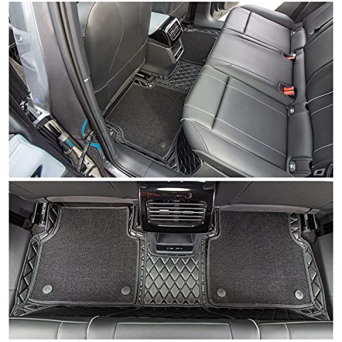 Double Layer Floor Mats For 2021-2023 Volkswagen Id.4 (Full Set) Trunk Mat Rear Cargo Liners 7Deekei (2-Layers) All Weather Anti-Slip Vw Id4 2021 2022 2023 Accessories #TOP4