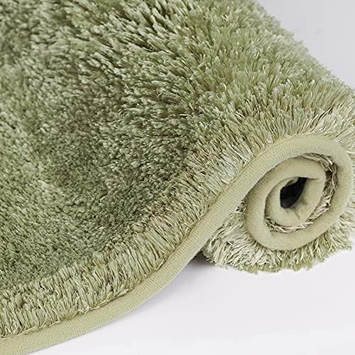 MAYSHINE Luxury Non Slip Absorbent Densely Microfiber Bath Mat, Soft Plush Bathroom Rug, Machine Washable Thick Shaggy Bath Rug for Bathroom, Bathtub, Shower, Washroom (50X80 cm Beige)