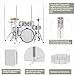 Portable Drum Shield 5-Panels 2ft x 5ft - Acrylic with Stainless Steel Hinges - Perfect for Churches, Home Practice, and Live Performances. (5 Panels)