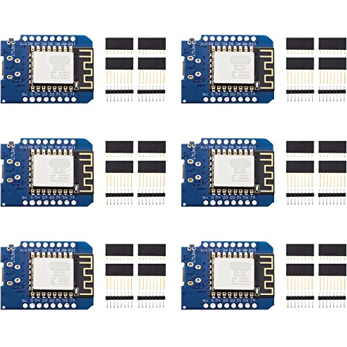 Frienda 6 Pieces Development Board Compatible with ESP8266 ESP-12F 4M Bytes WLAN WiFi Internet Development Board Compatible with Arduino WeMos