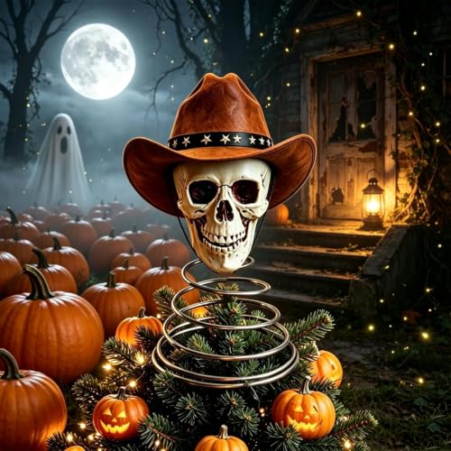 Árbol de Halloween decoración de calavera tridimensional estable y resistente 4