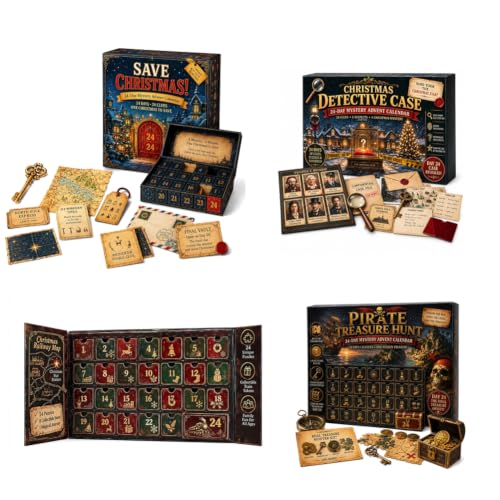 Christmas Advent Calendar Escape Room 24 Day Mystery Puzzle Game for Adults