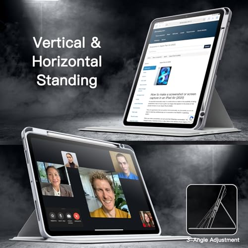 JETech 360° Rotating Case for iPad Air 11" M4/M3/M2, Air 5/4 10.9", Silver by JETech - Used condition - Image 7