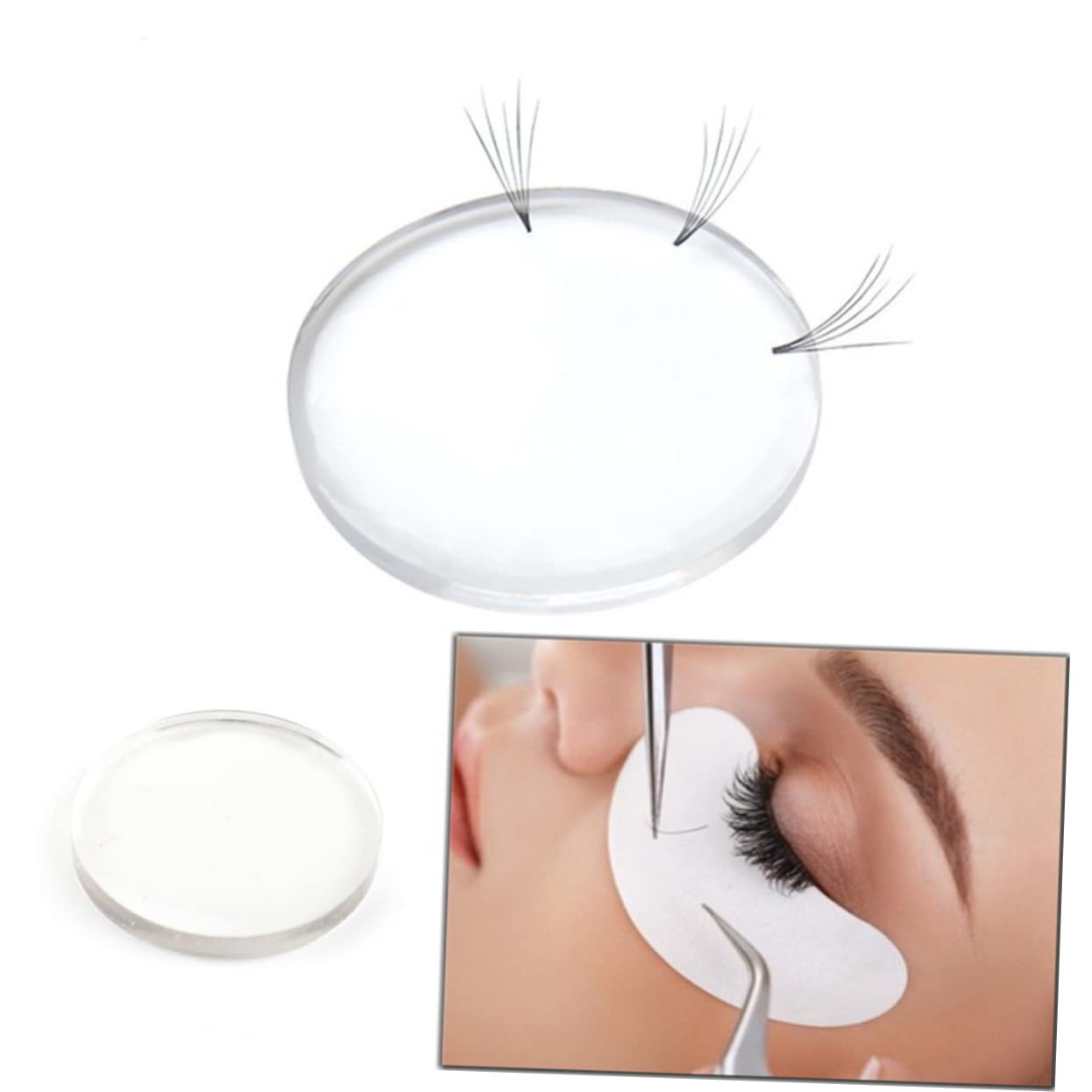 FOMIYES Eyelash Silicone Holder Pads 10pcs Lash Extension Supplies for Professionals
