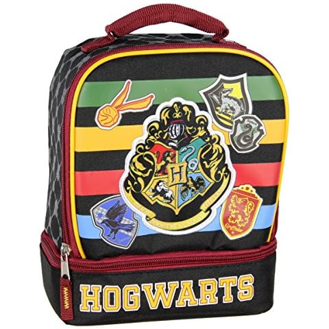 Harry Potter Lunch Box Kit Dual Compartment Insulated Hogwarts Crest Cover